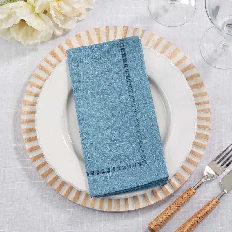Saro Laser-Cut Hemstitch Napkin (Set of 4)