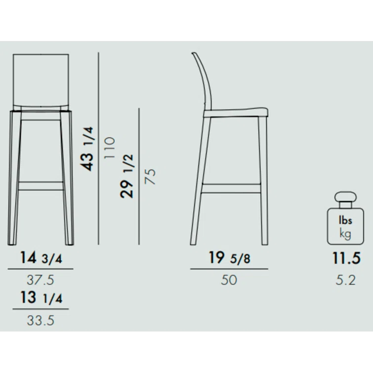 One More Outdoor Bar Stool (Set of 2)