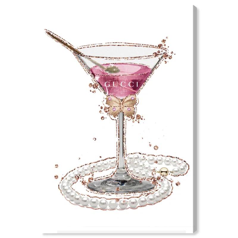 Art Remedy Glimmering Martini Drinks and Spirits Wall Art by Art Remedy