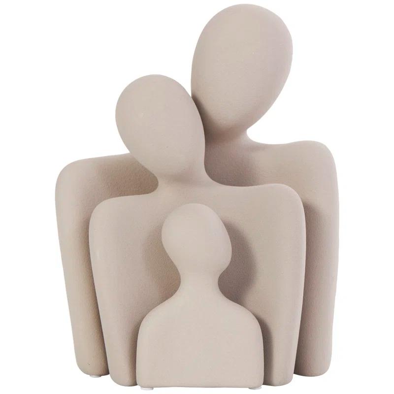 Brayden Studio® Buncie Ceramic Nesting Family People Decorative Cream Sculpture Set