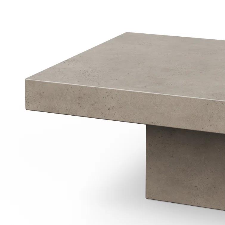 Kareen Concrete Pedestal Coffee Table