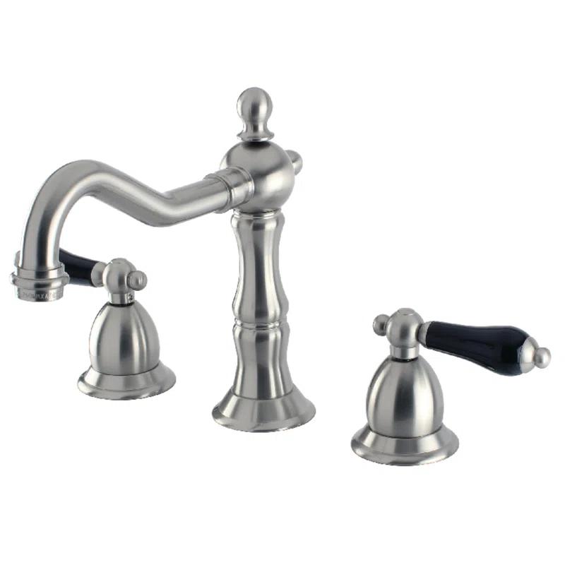 Kingston Brass Duchess Two-Handle 3-Hole Deck Mount Widespread Bathroom Faucet with Brass Pop-Up Drain