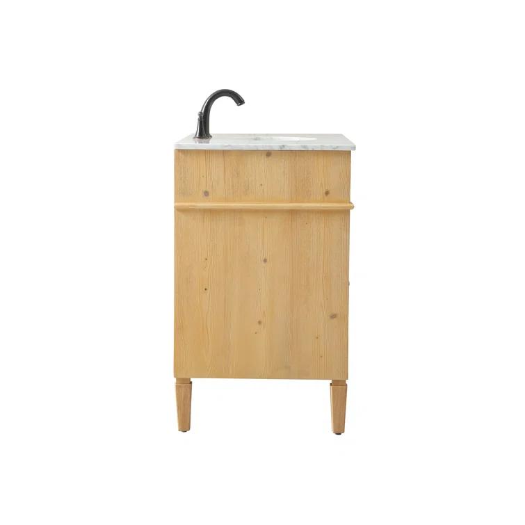 Rivers 40" Free-Standing Single Bathroom Vanity Set with Marble Vanity Top