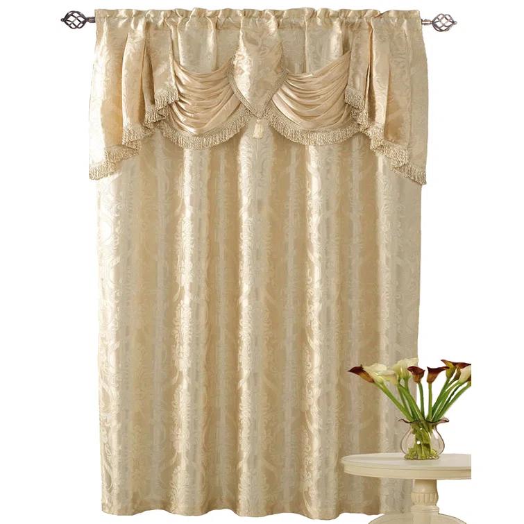 Venice Collections Polyester Room Darkening Curtain Single Panel