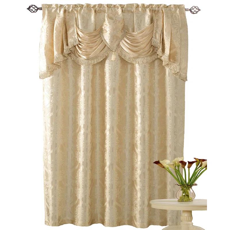 Venice Collections Polyester Room Darkening Curtain Single Panel