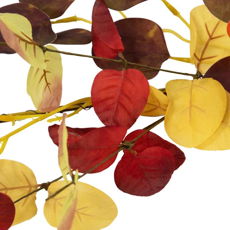 Northlight Seasonal 5' x 8" Berries and Maple Leaves Artificial Fall Harvest Garland Unlit