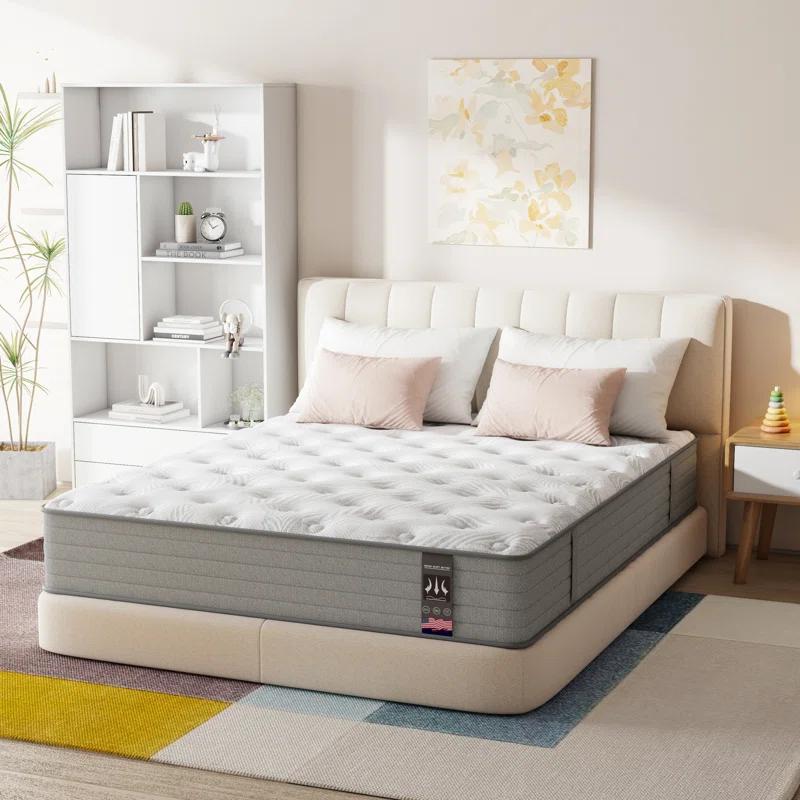 Alwyn Home Alwyn Home Cool 12" Hybrid Mattress Medium Firm Gel Memory Foam Mattress-10-Year Warranty- 100 Night Trial