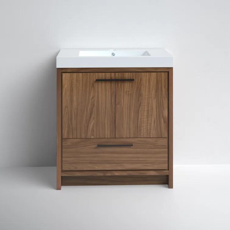 Mercury Row® Southmead 30'' Single Bathroom Vanity with Resin Top