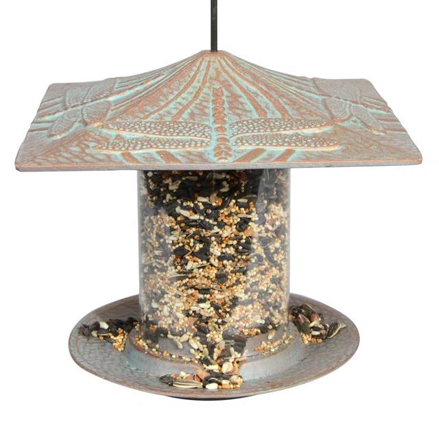 Whitehall Products Dragonfly Tube Bird Feeder