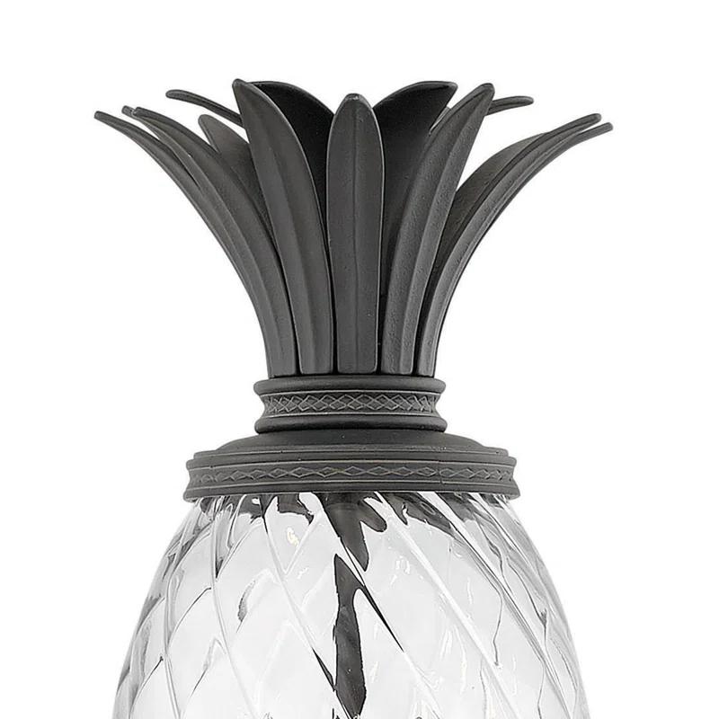 Museum Black 25.25" LED Post Lantern with Clear Optic Glass