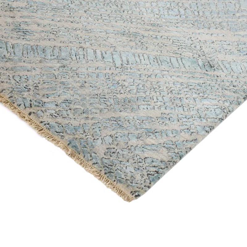AMER Rugs Majestic Hand-Knotted Wool/Silk Blue Area Rug