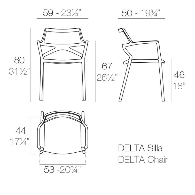 DELTA Chair (Indoor/Outdoor) (Set of 4)