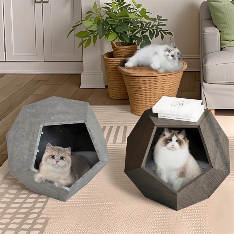 HLILish 25.98"Modern Pet Furniture Cat Litter Side Table, Sofa Side Table, Planter MDF Multifunctional Furniture