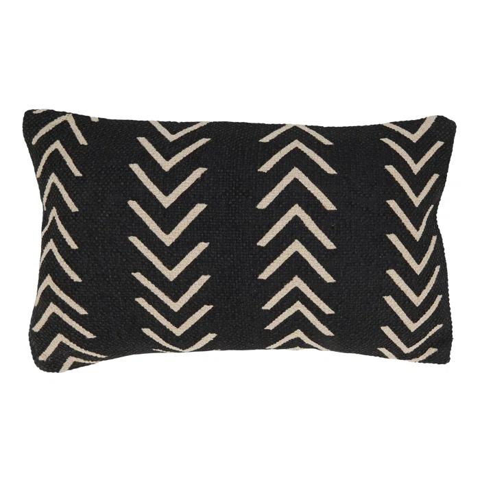 Saro Adah Collection Cotton Geometric 22" Throw Pillow Cover & Reviews | Wayfair