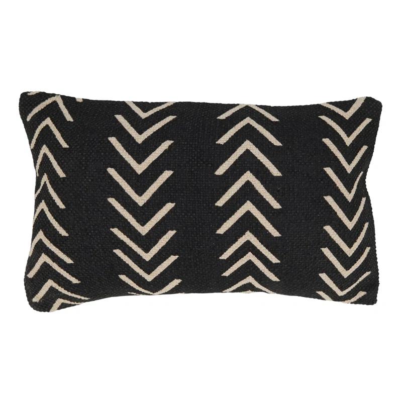 Saro Adah Collection Cotton Geometric 22" Throw Pillow Cover & Reviews | Wayfair
