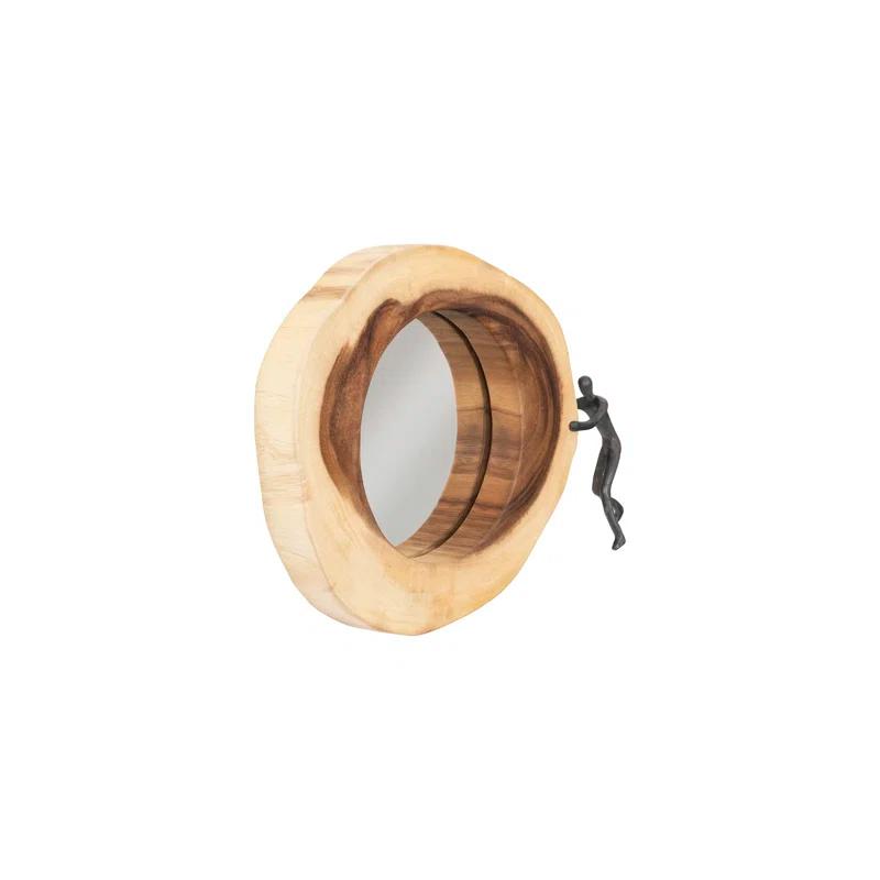 Phillips Collection Atlas Crosscut Small Right Side Full Body Beveled Accent Mirror