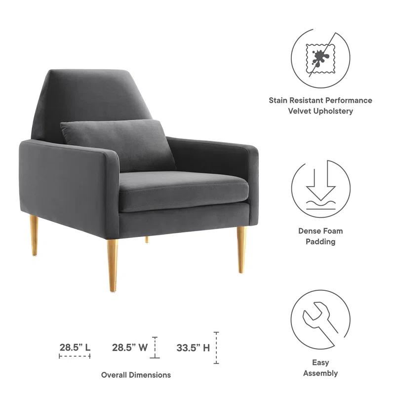 Modway Liliana Performance Velvet Armchair