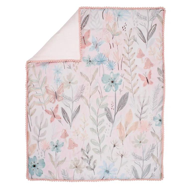 Lambs & Ivy Baby Blooms 3 - Piece Crib Bedding Set (Set of 3)