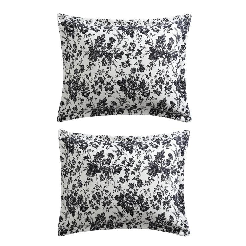 Betsey Johnson Betseys Toile Reversible Black Duvet Cover Set