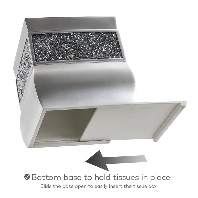 Creative Scents Brushed Nickel Tissue Box Cover