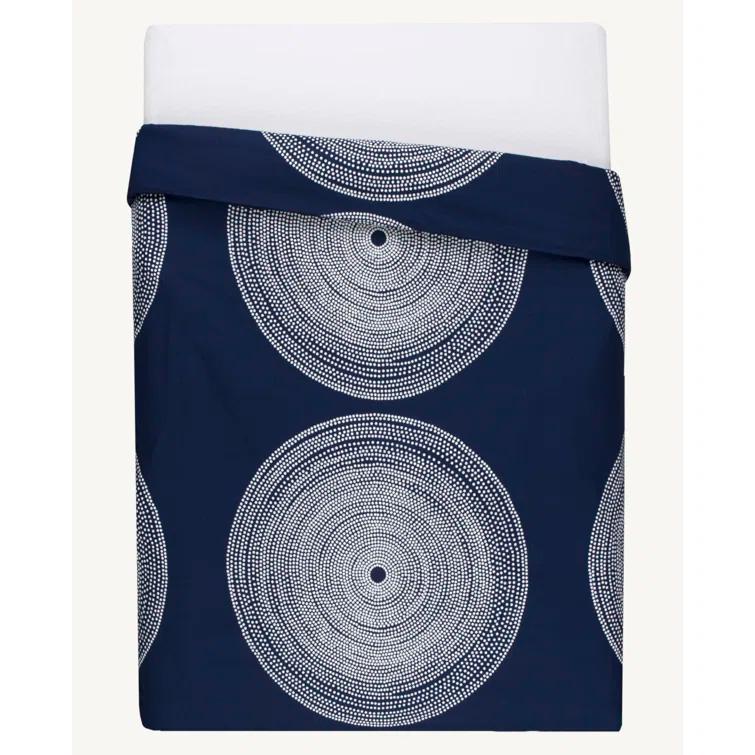 Marimekko Fokus Cotton Navy Duvet Cover Set