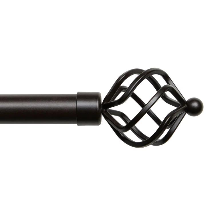 Exclusive Home Exclusive Home Torch Curtain Rod and Coordinating Finial Set, Adjustable