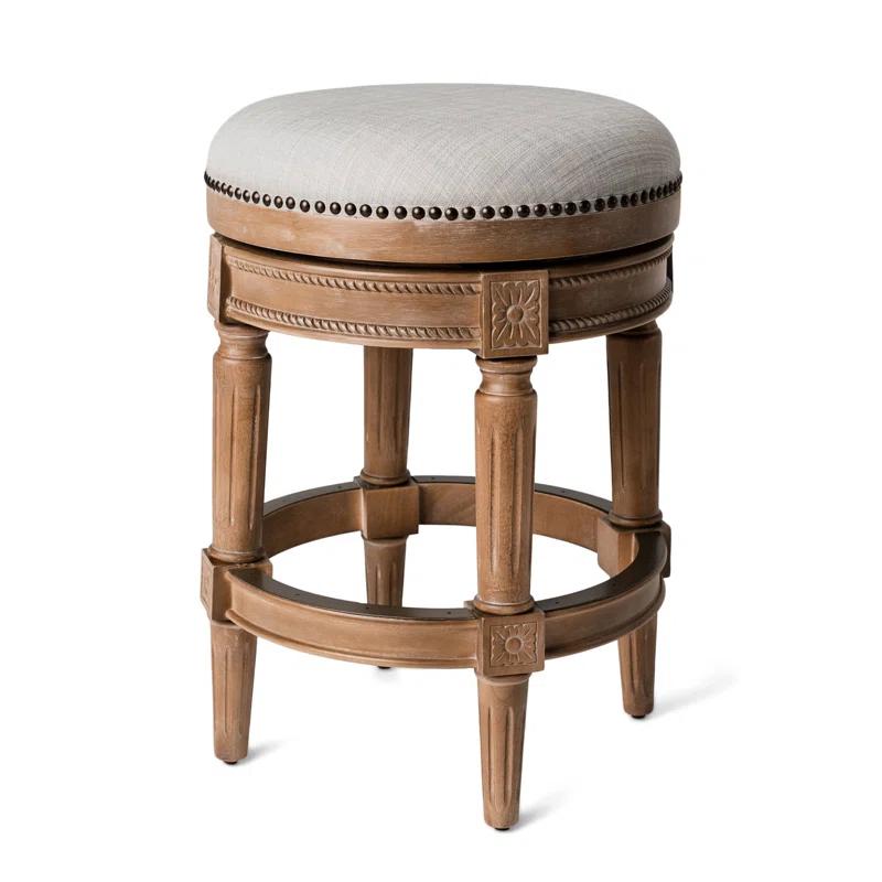 Maven Lane Maven Lane Pullman Backless Stool with Fabric Upholstery