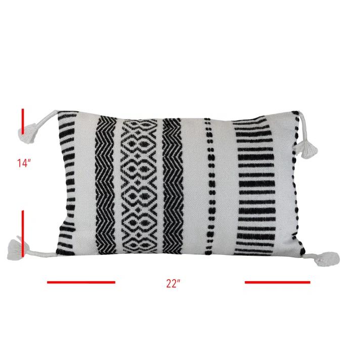 Foreside Home & Garden Tassels Indoor/Outdoor Throw Pillow