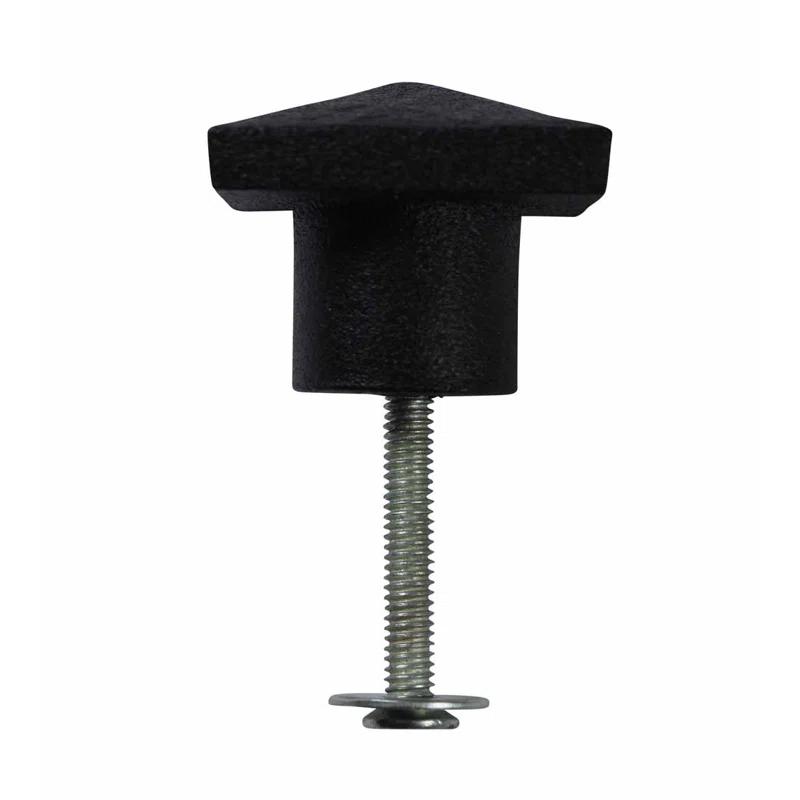 The Renovators Supply Inc. Iron Cabinet Hardware Knob Pull Square Black 1 1/4" Renovators Supply (Set of 4)