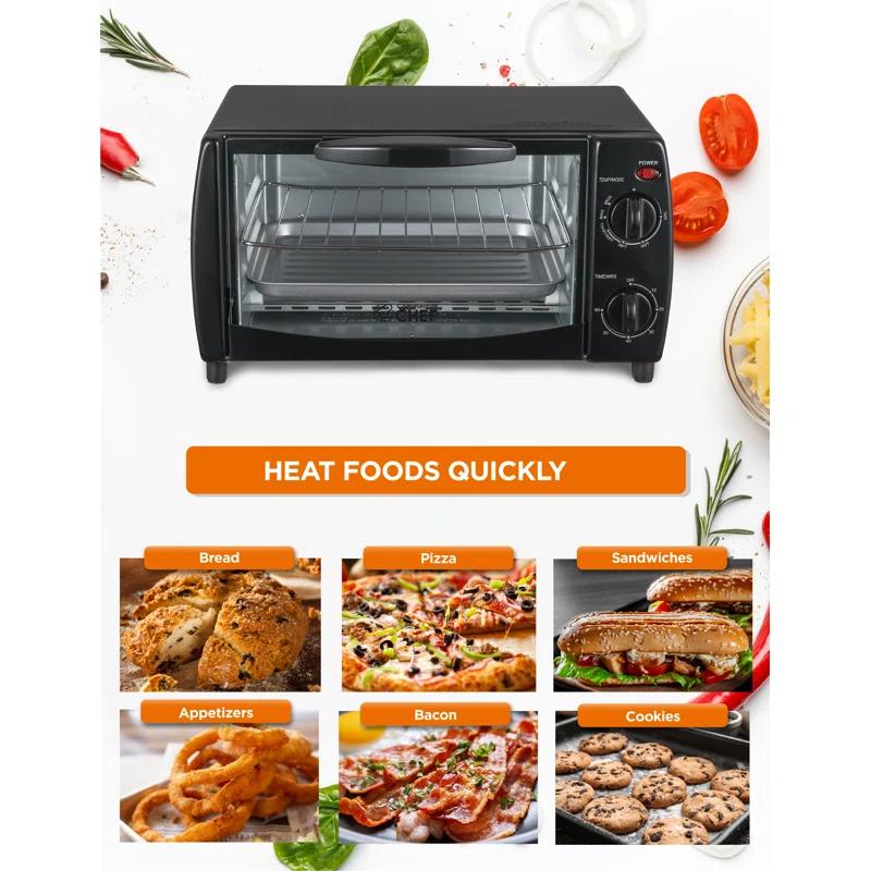 Commercial Chef Commercial Chef 10 Liter 4 Slice Mechanical Toaster Oven