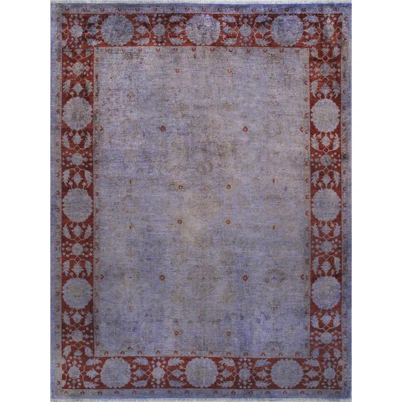Pasargad Hand-Knotted Wool Purple/Red Area Rug