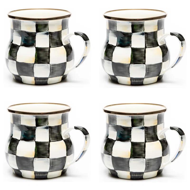 MacKenzie-Childs Check Mugs (Set of 4)