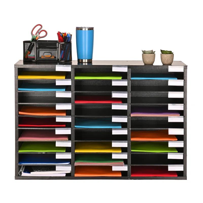 AdirOffice Manufactured Wood Compartment Mailroom Organizer