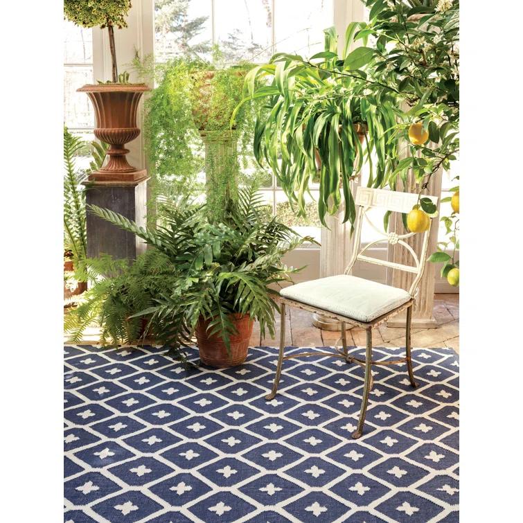 Elizabeth Navy Handwoven Indoor/Outdoor Rug