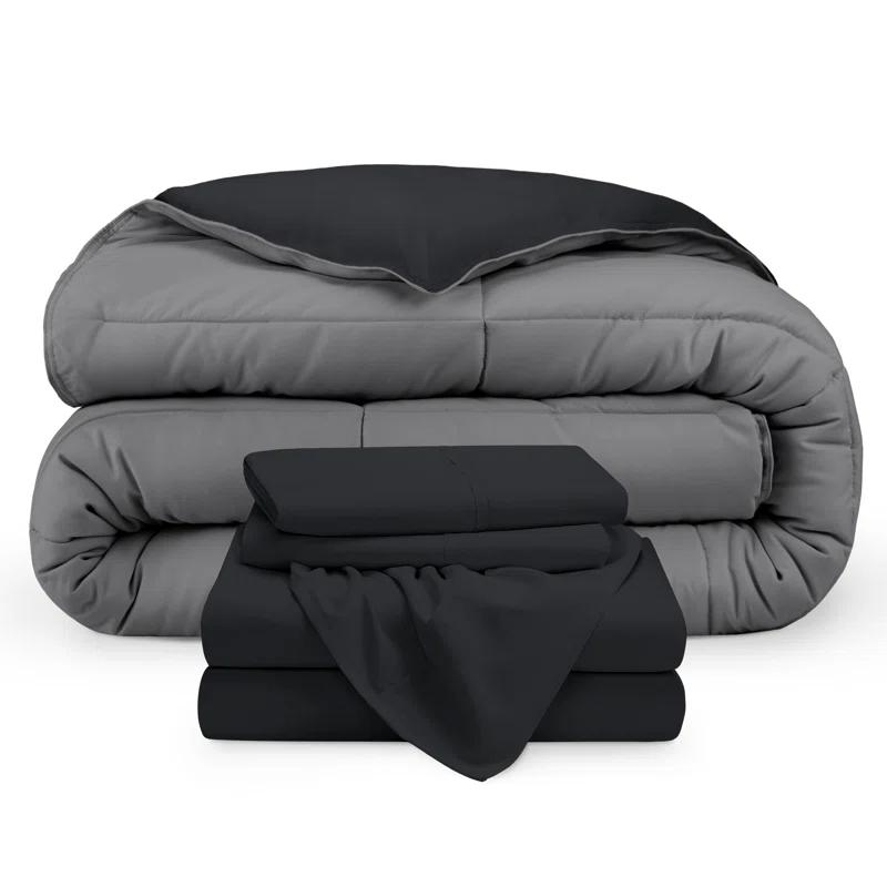Bare Home 1800 Premium Microfiber Reversible Bed-In-A-Bag