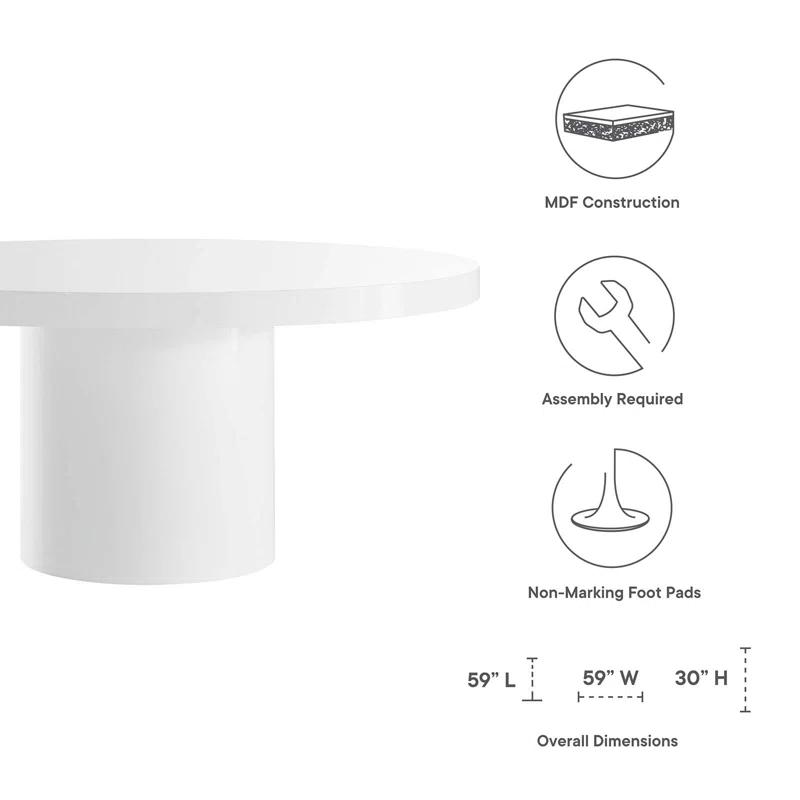 ESTETICA FURNITURE Modway Gratify 60" Round Dining Table