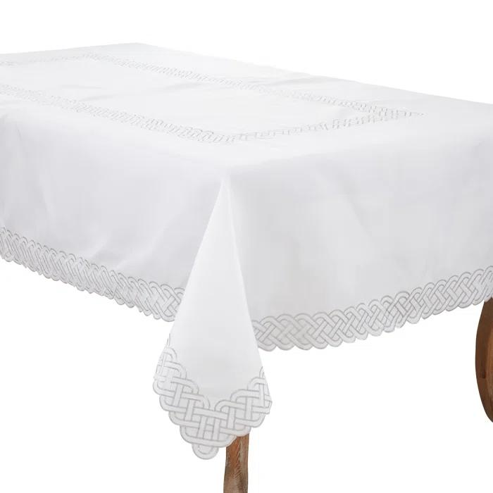 Saro Tablecloth With Braid Embroidery