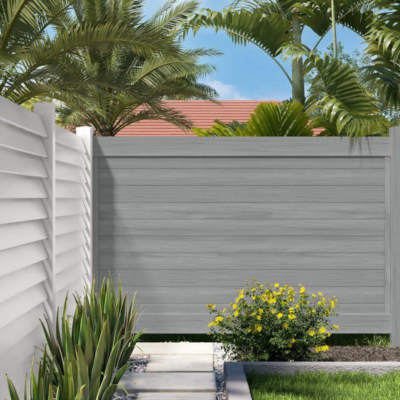Barrette Outdoor Living Horizontal Fence Driftwood Vinyl Privacy Panel Kit
