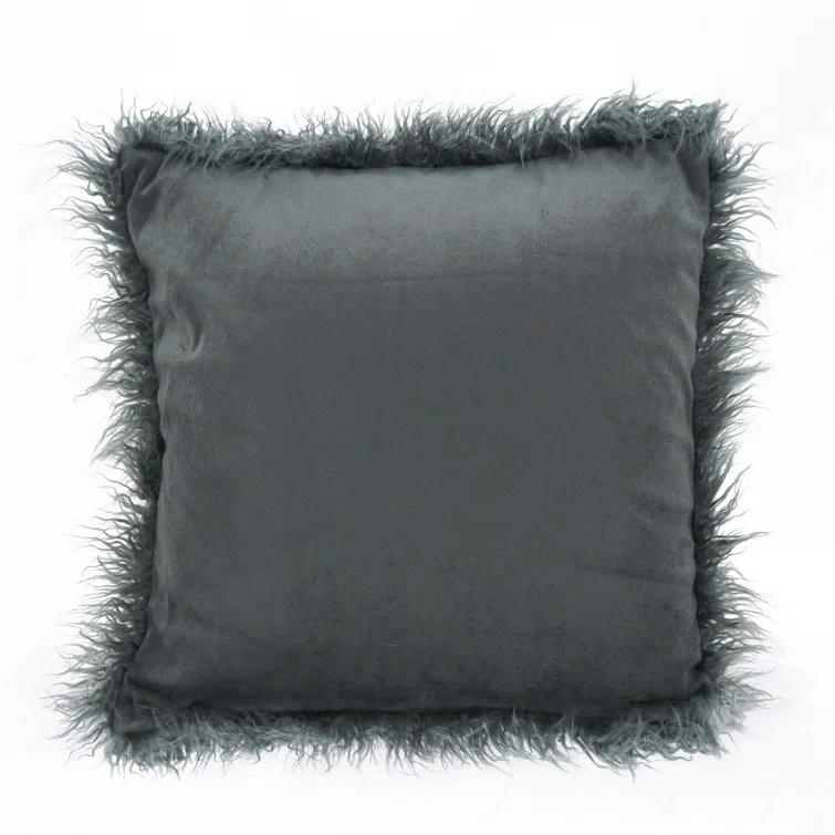 Faux Mongolian Collection Throw Pillow