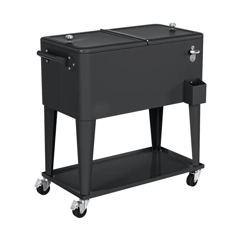 Permasteel 80-Qt Classic Outdoor Patio Cooler On Wheels