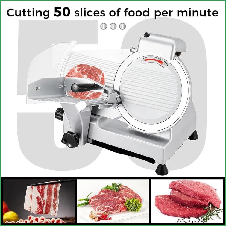 Fashionwu Fashionwu  Commercial Electric Meat Slicer 10" Food Cutter 240W Frozen Deli Slicer Machine