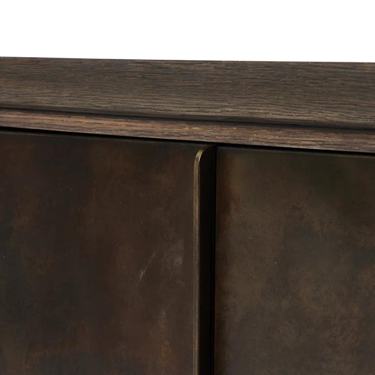 Arlington Espresso Oak and Iron 96" Sideboard