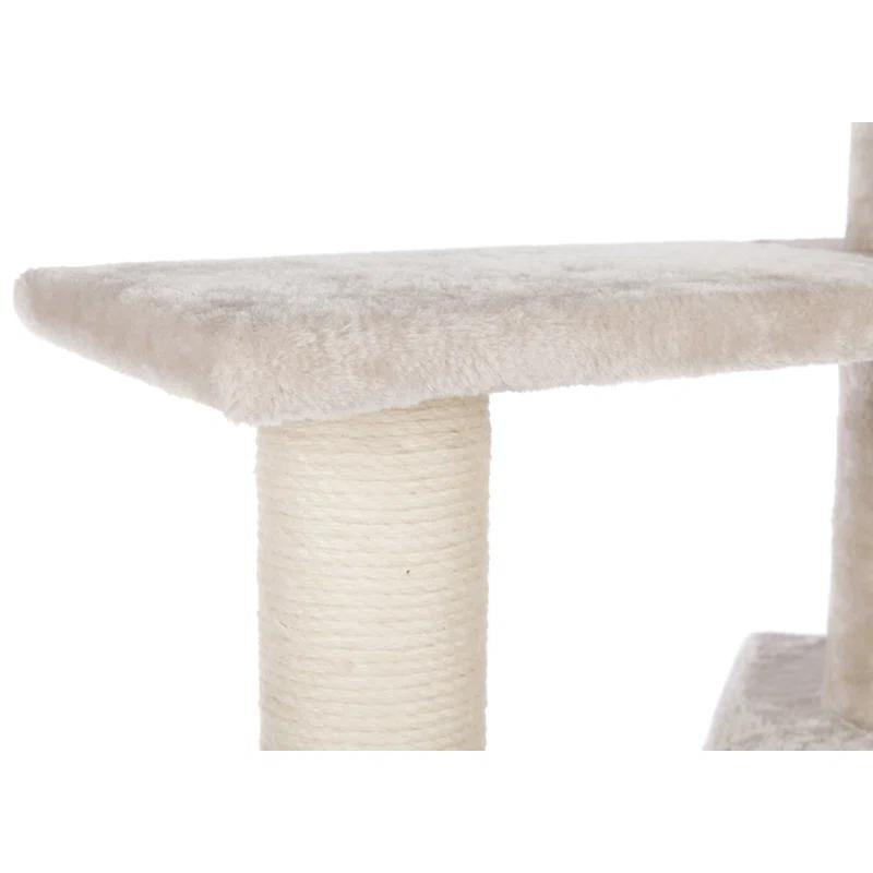 TRIXIE TRIXIE Tulia Senior 40.2" Cat Tower, 4-Level Cat Tree, Sisal Scratching Posts, Plush Platforms, Top Platform Bed