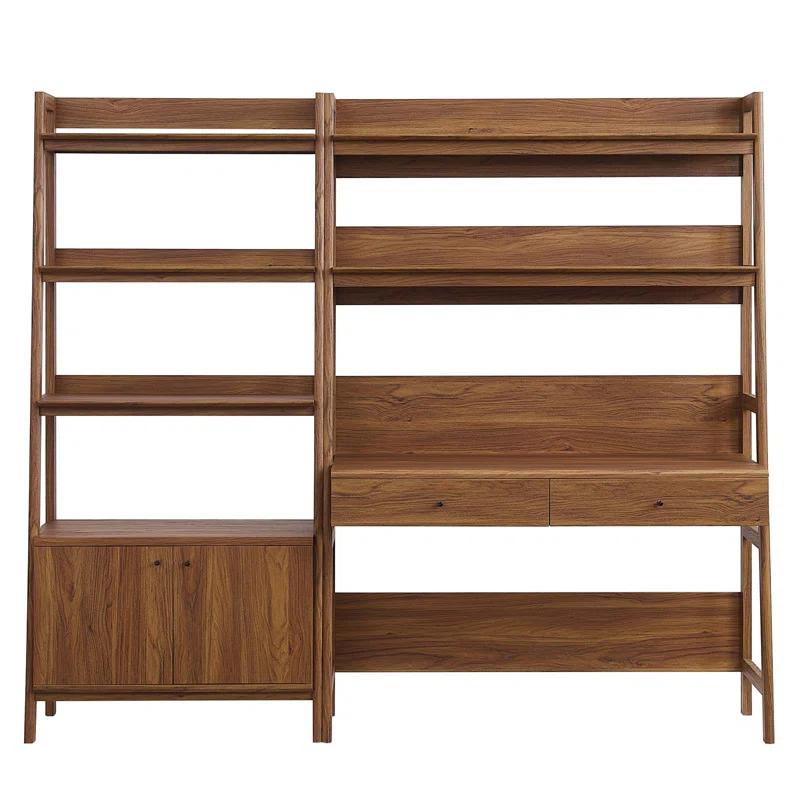 Modway Modway Bixby 2-Piece Wood Office Desk and Bookshelf