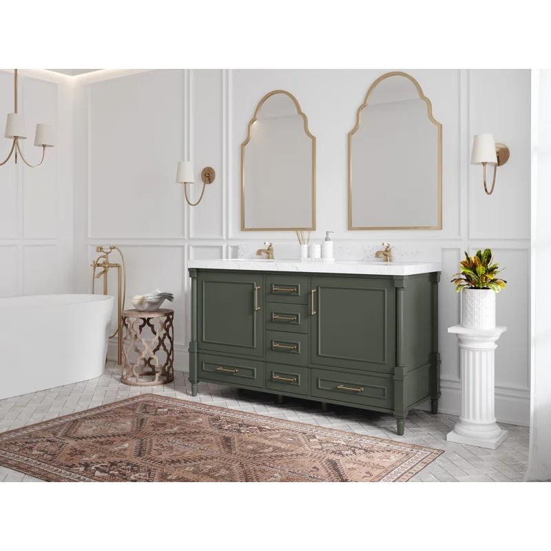 Willow Collections Aberdeen 60'' Double Bathroom Vanity with Top