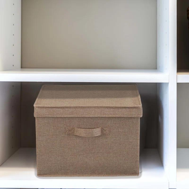 Household Essentials Household Essentials Wide Storage Box Fabric Bin (Set of 2)