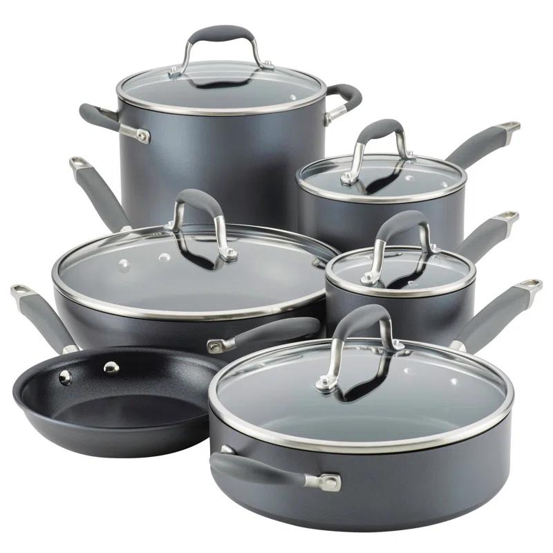 Anolon Anolon Advanced Home Hard Anodized Nonstick Cookware Set, 11 Piece