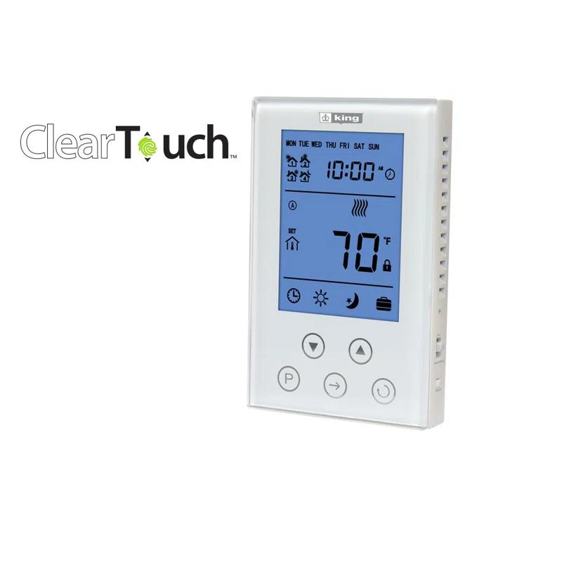 King Electric King Electric ClearTouch Smart Programmable Thermostat White