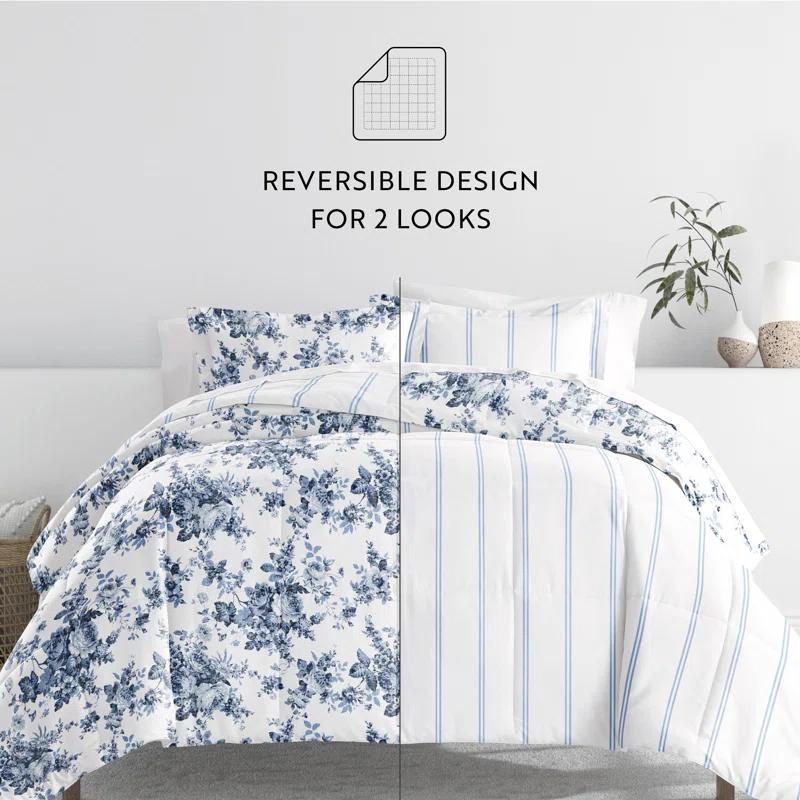 IEnjoy Home 7-Piece Bedding Bundle - Pattern Comforter and Sheet Set