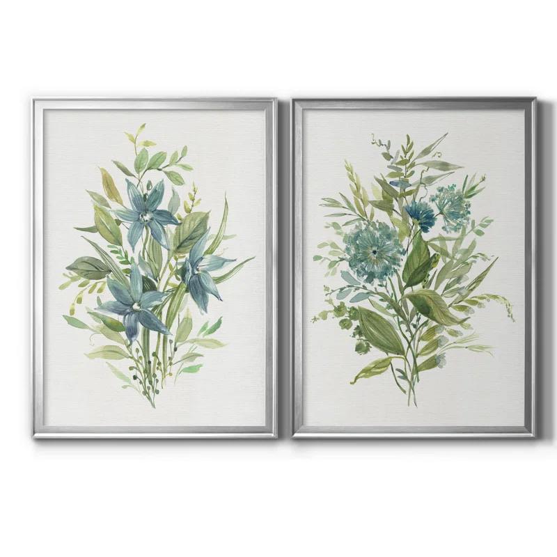 Red Barrel Studio® " Greenery I " 2 - Pieces Painting Print